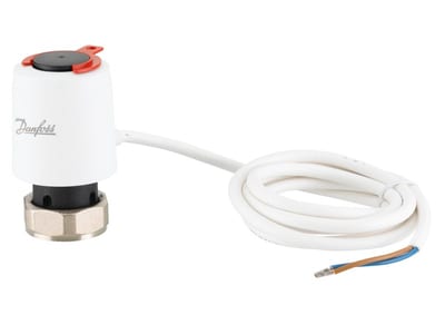 Danfoss TWA-D electrothermal actuator, 230 V AC, normally open, 1.2 m cable