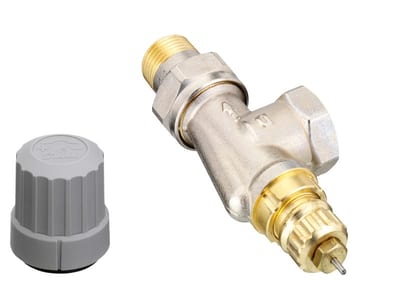 Danfoss RA-FN DN 15 horizontal-angle radiator valve, fixed capacity (no presetting), dimension standard D