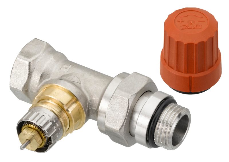 Danfoss RA-N DN 15 straight radiator valve, normal flow with presetting, dimension standard F (013G0114)