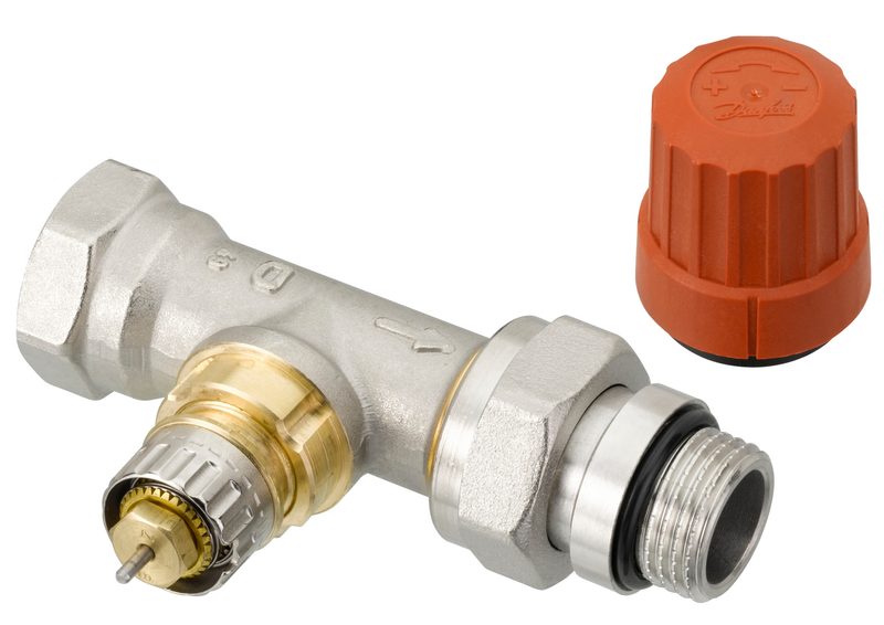 Danfoss RA-N DN 15 straight radiator valve, normal flow with presetting, dimension standard D (013G0116)