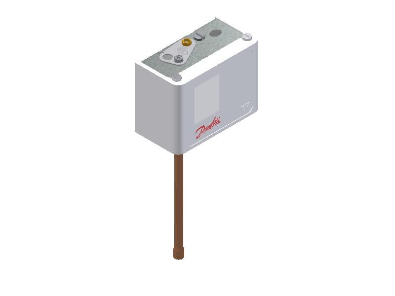 Danfoss KP1 pressure switch, -0.2 to 7.5 bar, auto reset, SPDT, 1/4 in solder ODF