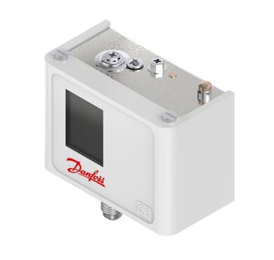 Danfoss KPR5 pressure switch, 6 to 18 bar, narrow 1-2.5 bar differential, auto reset, SPDT, 1/4 in flare
