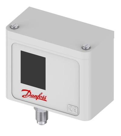 Danfoss KP7W pressure switch, 8 to 32 bar, 4-10 bar differential, auto reset, SPDT, 1/4 in flare