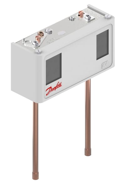 Danfoss KP17W dual pressure switch, LP -0.2 to 7.5 bar / HP 8 to 32 bar, auto / auto reset, SPDT+SPST(NO), 6 mm solder ODF, IP44