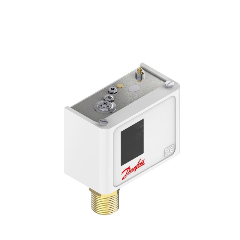 Danfoss KPI35 pressure switch, -0.2 to 8 bar, auto reset, SPDT, G 1/2 in male