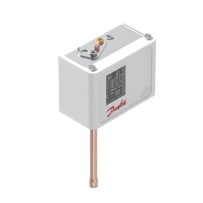 Danfoss KP7W high-pressure switch, 8 to 32 bar, auto reset, SPDT, 6 mm solder ODF