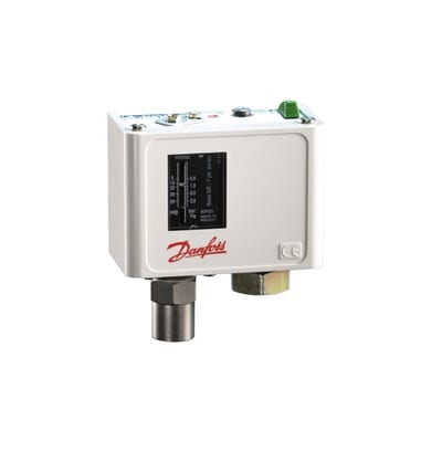 Danfoss KP37 pressure switch, 4–21 bar, manual (max) reset, SPDT, G 1/2