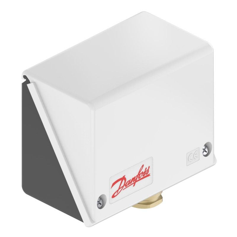 Danfoss KPI36 pressure switch, 2–12 bar, auto reset, SPDT, IP55, G 1/4