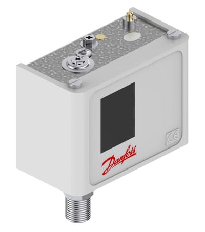 Danfoss KPI38 pressure switch, 8–28 bar, auto reset, SPDT, G 1/4