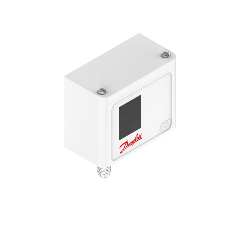 Danfoss KP6W pressure switch, 8-42 bar, double-bellows fail-safe, auto reset, SPDT, 1/4 in flare