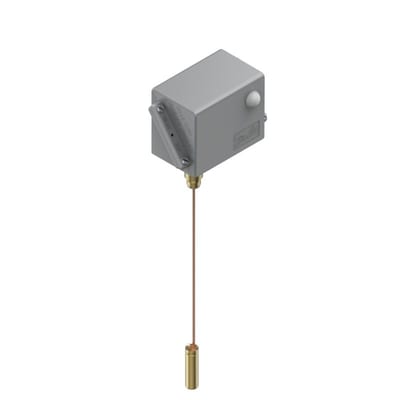 Danfoss KPS79 thermostat, 50 to 100 °C, manual maximum reset, rigid sensor