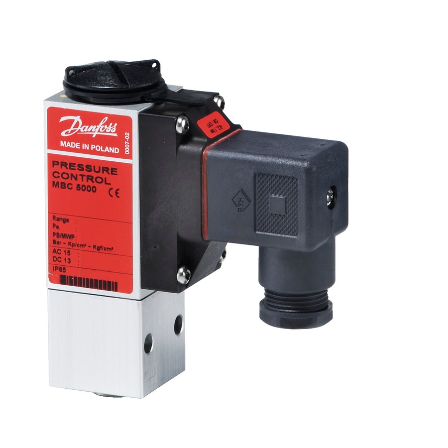 Danfoss MBC 5000-1411-1CB04 block-type pressure switch, -0.2 bar to 10 bar, SPDT, automatic reset, G1/4, Pg 11 plug
