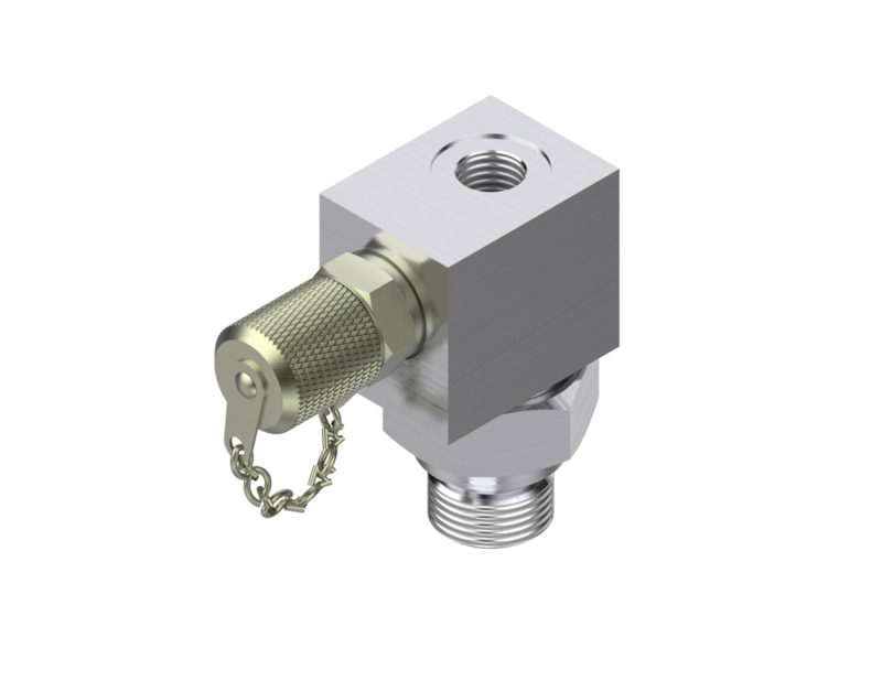 Danfoss MBV 3000-11 test valve, G1/2 process × G1/4 gauge, M16×2 MiniMess test point, 0–120 bar