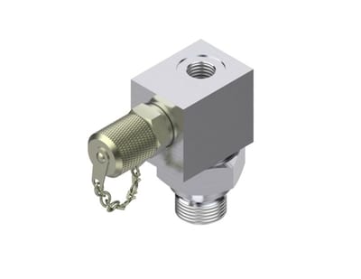 Danfoss MBV 3000-11S test valve, G1/2 process × G1/4 gauge, M16×2 MiniMess test point, 0–120 bar, stainless