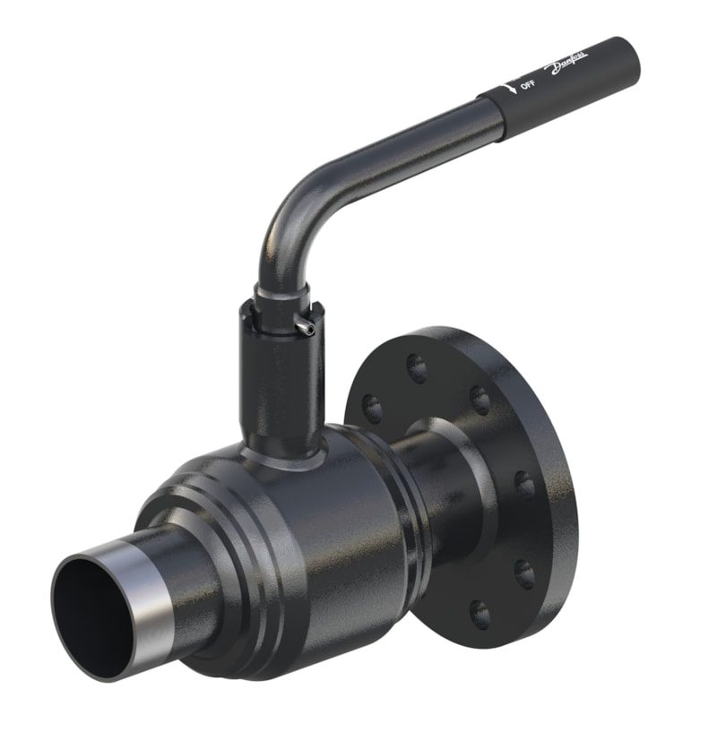 Danfoss JIP-FW ball valve DN 65 PN 25 — full bore, handle (065N1630)