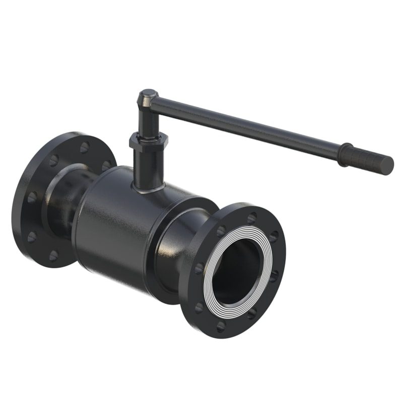 Danfoss JIP-FF ball valve DN 125 PN 25 — full bore, handle (065N1945)