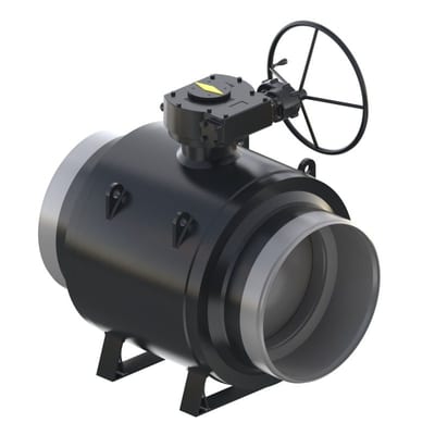 Danfoss JIP-WW ball valve DN 800 PN 25 — reduced bore, worm gear