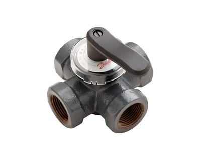 Danfoss HRE 4 rotary 4-Way mixing valve body DN 32 Kvs 16 m³/h PN 6 Rp 1 1/4