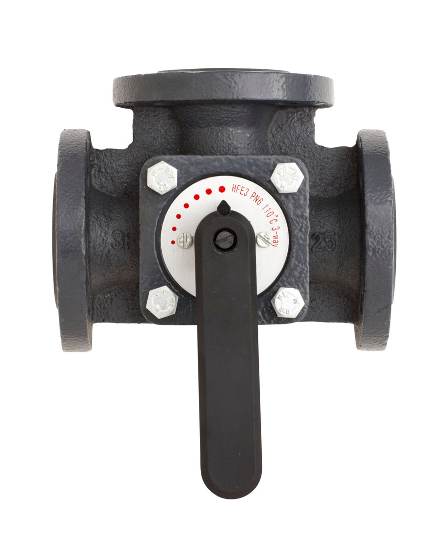 Danfoss HFE 3 rotary 3-Way mixing valve body DN 20 Kvs 12 m³/h PN 6 flanged (065Z0428)