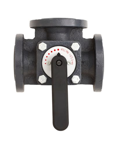 Danfoss HFE 3 rotary 3-Way mixing valve body DN 20 Kvs 12 m³/h PN 6 flanged