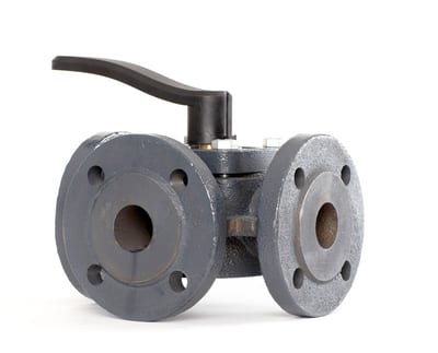 Danfoss HFE 3 rotary 3-Way mixing valve body DN 100 Kvs 225 m³/h PN 6 flanged