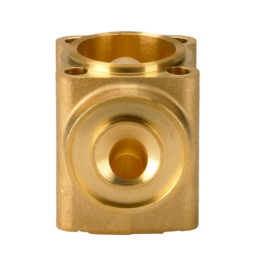 Danfoss valve body for TE 12 thermostatic expansion valve, 7/8 in flange × 1 in flange, straightway, brass (code 067B4026)