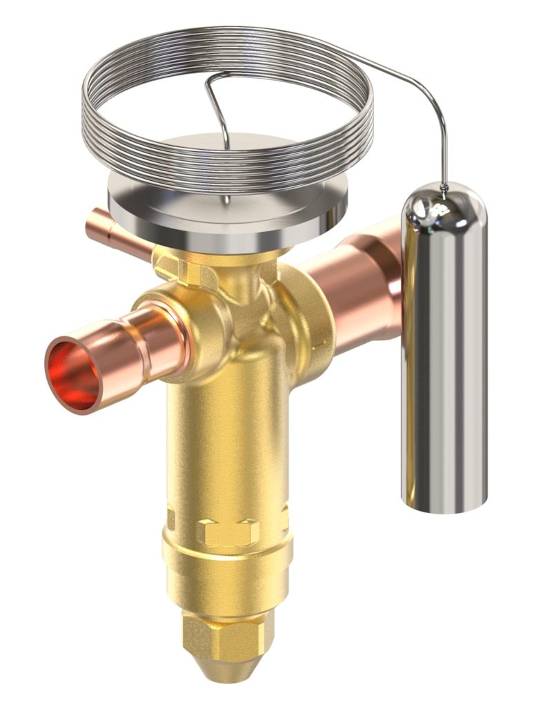 Danfoss TGE thermostatic expansion valve, R22/R407C, 5/8 in x 7/8 in solder odf 067N2009