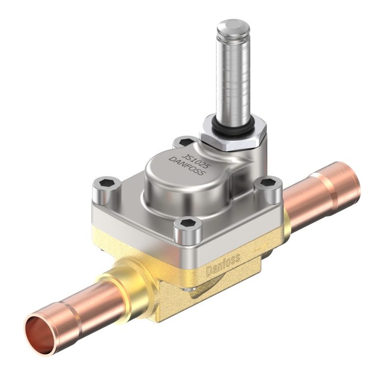 Danfoss AKV 15-2 electric expansion valve, 18 mm ODF solder, orifice 5.6 mm, 40 kW R22, 46 bar MWP (068F5006)