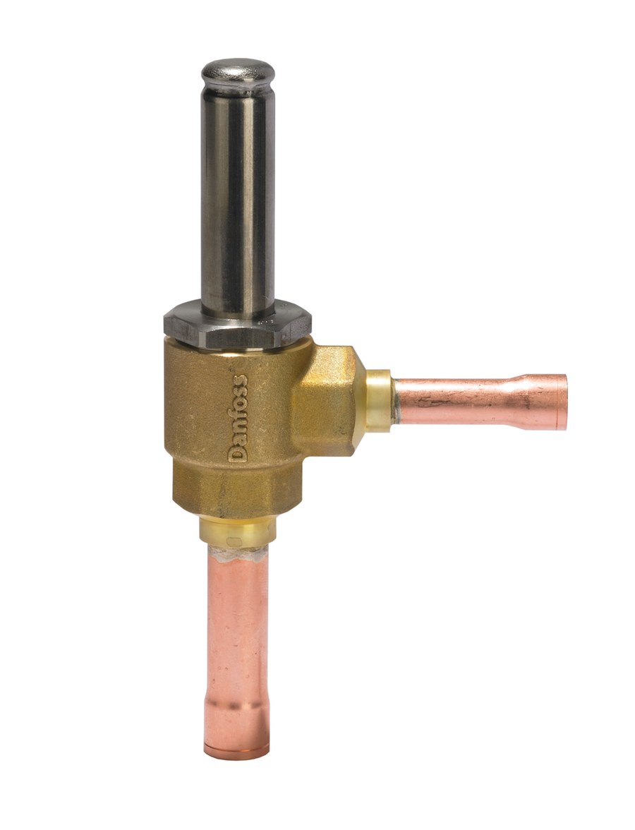Danfoss AKV 10P7 electric expansion valve, 1/2 in × 5/8 in ODF solder, orifice 2.3 mm, 16 kW R22, 90 bar MWP (068F5217)