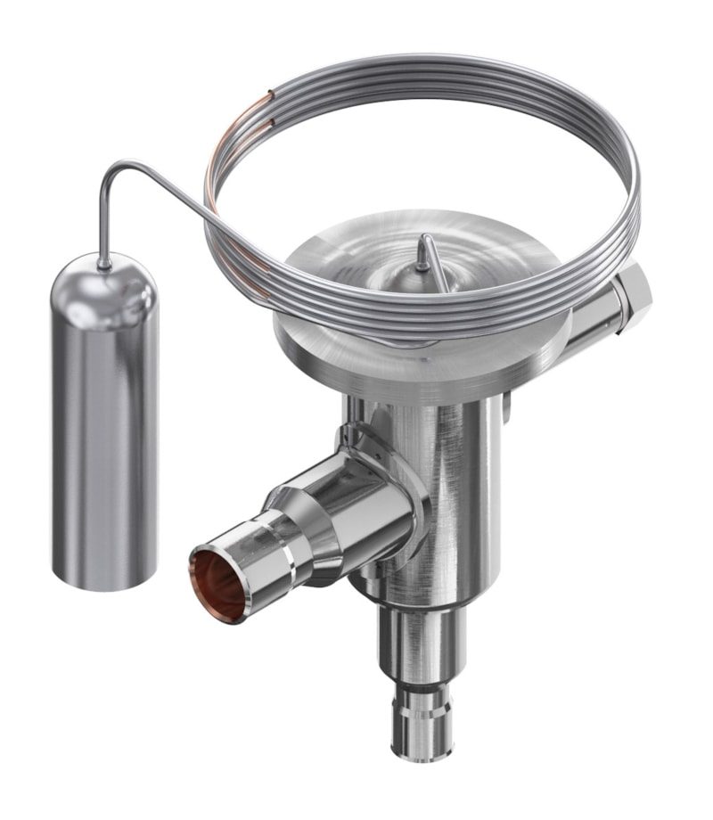 Danfoss TUB thermostatic expansion valve, R134A/R513A, 1/4 in x 1/2 in solder ODF 068U2031