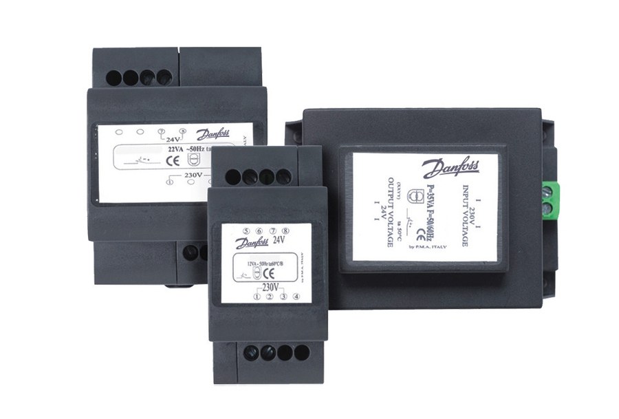 Danfoss ACCTRD control transformer, 230/24 V AC, 35 VA, MCX series