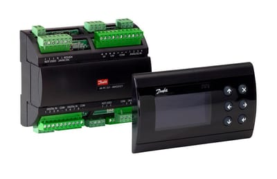 Danfoss AK-PC 551 pack controller, 2 suction + common condenser, incl. MMIGRS2 display