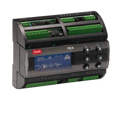 Danfoss MCX08M2 programmable controller, 8 relays, 110-230 V, no display, RS485