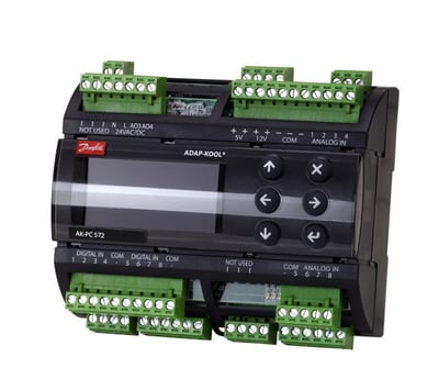 Danfoss AK-PC 572 CO2 pack controller, 1 suction + 1 condenser
