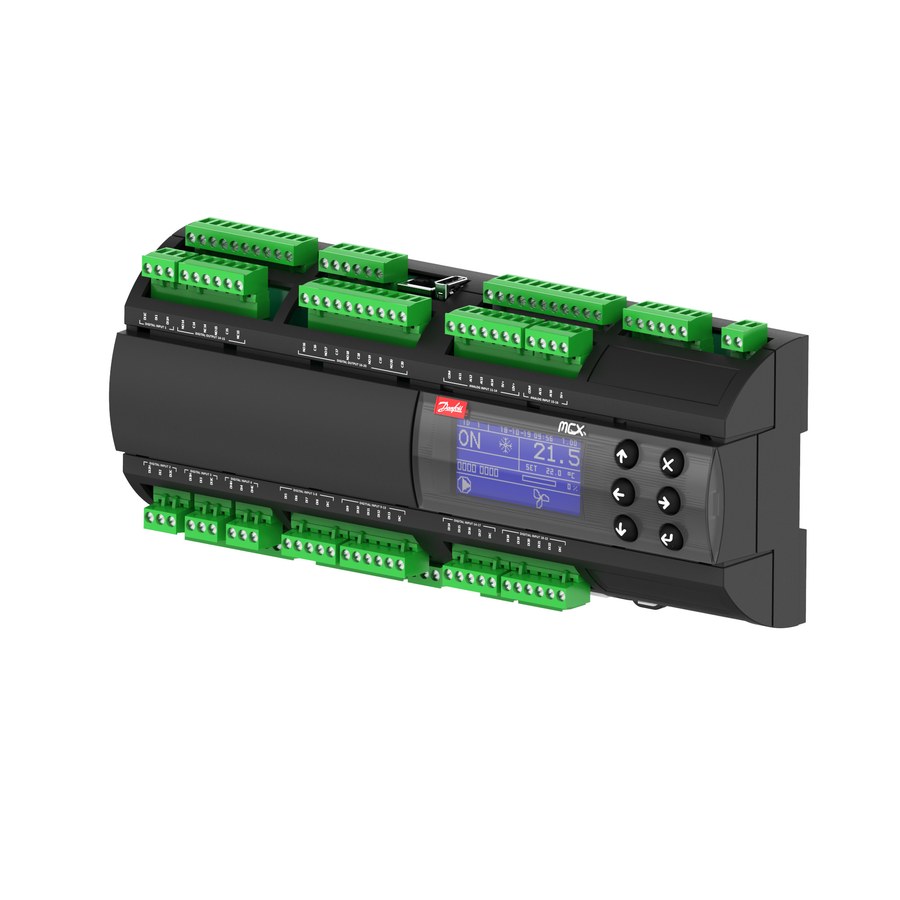 Danfoss MCX20B2 programmable controller, 20 relays, wide voltage, no display