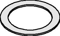 Danfoss AKS 4100/4100U Aluminium process-connection gaskets (G 1, 10 pc) — Aluminium gaskets for guided-wave liquid-level sensor (084H4547)