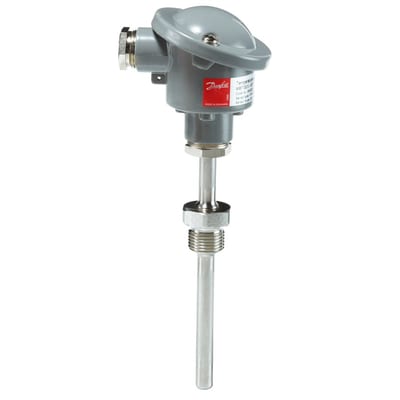 Danfoss MBT 3252 temperature sensor with exchangeable insert, Pt 100 100 ohm, 150 mm insertion, G 1/2 process connection