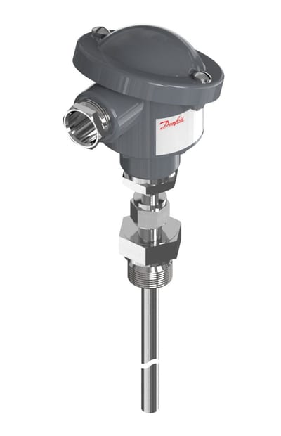 Danfoss MBT 5252 temperature sensor with exchangeable insert, Pt 100 100 ohm, 340 mm insertion, G 1/2 process connection