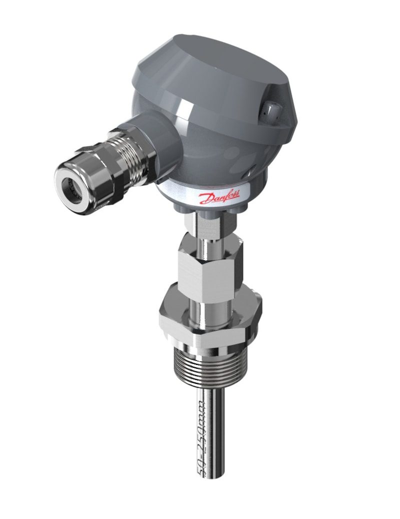 Danfoss MBT 5252 temperature sensor with exchangeable insert, Pt 100, 50 mm insertion, G 1/2 process connection (code 084Z3136)