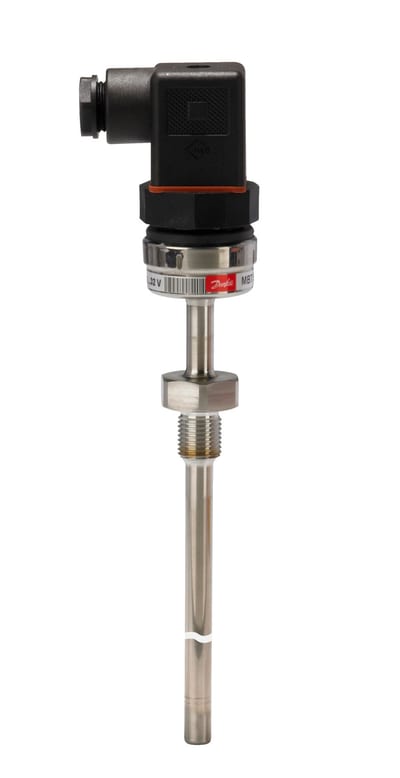 Danfoss MBT 3560 temperature transmitter, Pt 1000 with built-in 4-20 mA transmitter, 250 mm insertion, G 1/4 process connection (code 084Z4039)