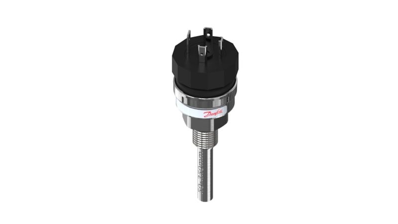 Danfoss MBT 5560 temperature transmitter, Pt 1000 with built-in 4-20 mA transmitter, 100 mm insertion, G 1/4 process connection (code 084Z4057)