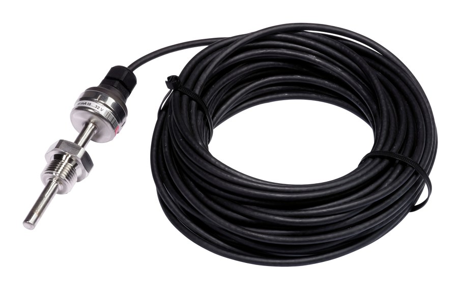 Danfoss MBT 3560 temperature transmitter, Pt 1000, 4-20 mA (-50 to +200 C), 50 mm insertion, NPT 1/2-14 process connection, cable (code 084Z4158)