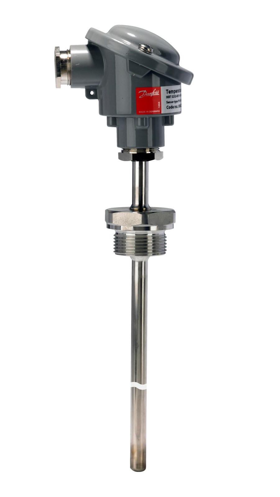 Danfoss MBT 5252 temperature sensor with exchangeable insert, Pt 100 100 ohm, 50 mm insertion, NPT 1/2-14 process connection (code 084Z6165)