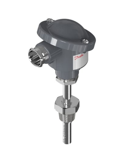 Danfoss MBT 5252 temperature transmitter, Pt 100 100 ohm, 50 mm insertion, NPT 1/2-14 process connection