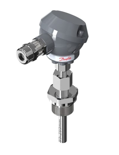 Danfoss MBT 5252 temperature sensor, Pt 100 100 ohm, 100 mm insertion, G 1/2 process connection (code 084Z7084)