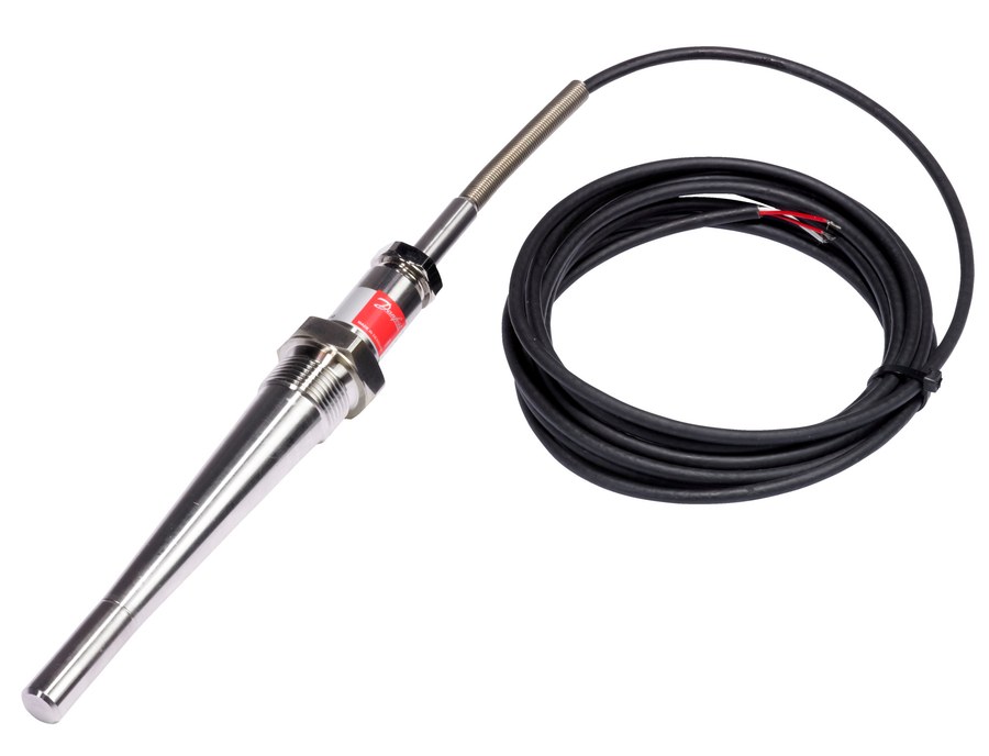 Danfoss MBT 5116 temperature sensor, Pt 100 100 ohm, 70 mm insertion, M18X1.5 process connection (code 084Z7092)