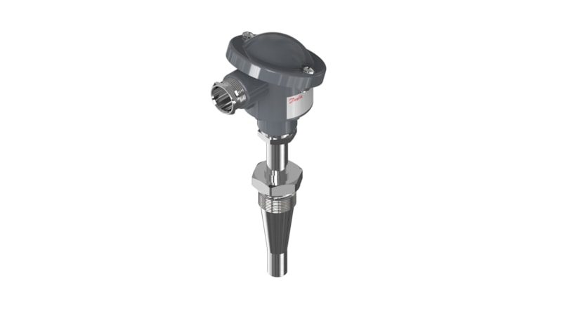 Danfoss MBT 5116 temperature sensor, Pt 100 100 ohm, 80 mm insertion, G 3/4 process connection (code 084Z7165)