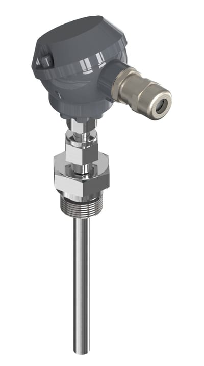 Danfoss MBT 5252 temperature sensor, Pt 100 100 ohm, 100 mm insertion, G 1/2 process connection (code 084Z7203)