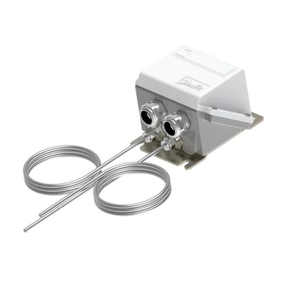 Danfoss MBT 5722 temperature sensor, Pt 100 100 ohm, flexible probe, brass process connection