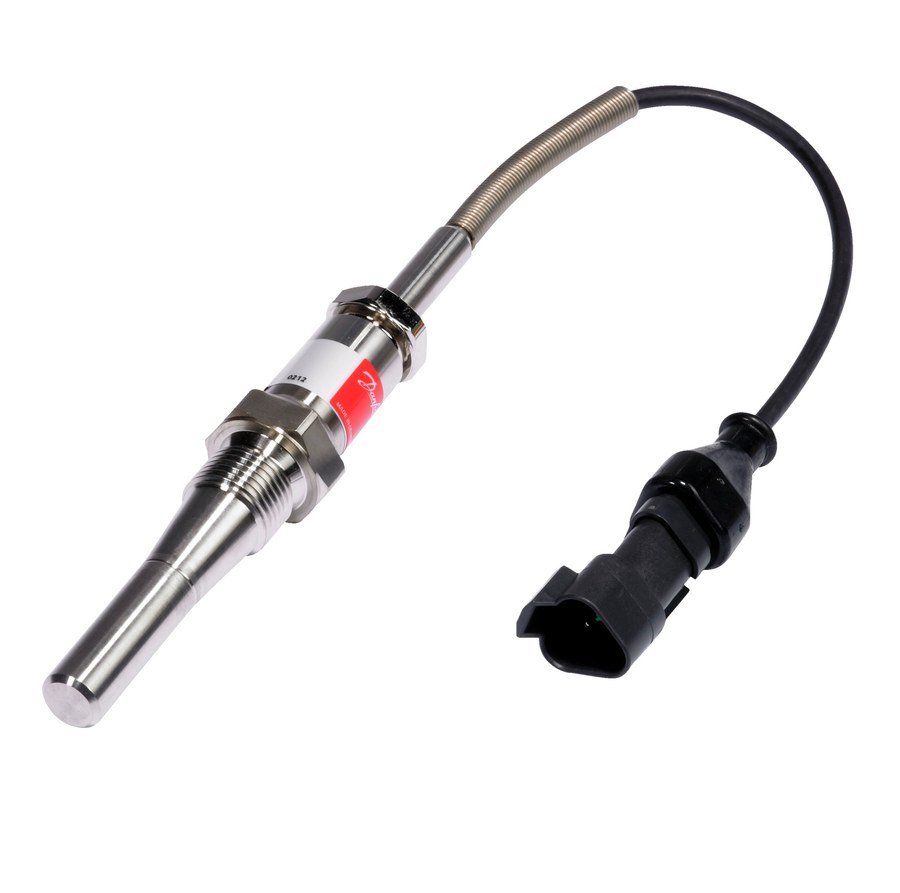 Danfoss MBT 5116 high-temperature sensor, Pt 100 100 ohm, 80 mm insertion, G 1/2, Deutsch DT04 3-Pin (code 084Z7253)